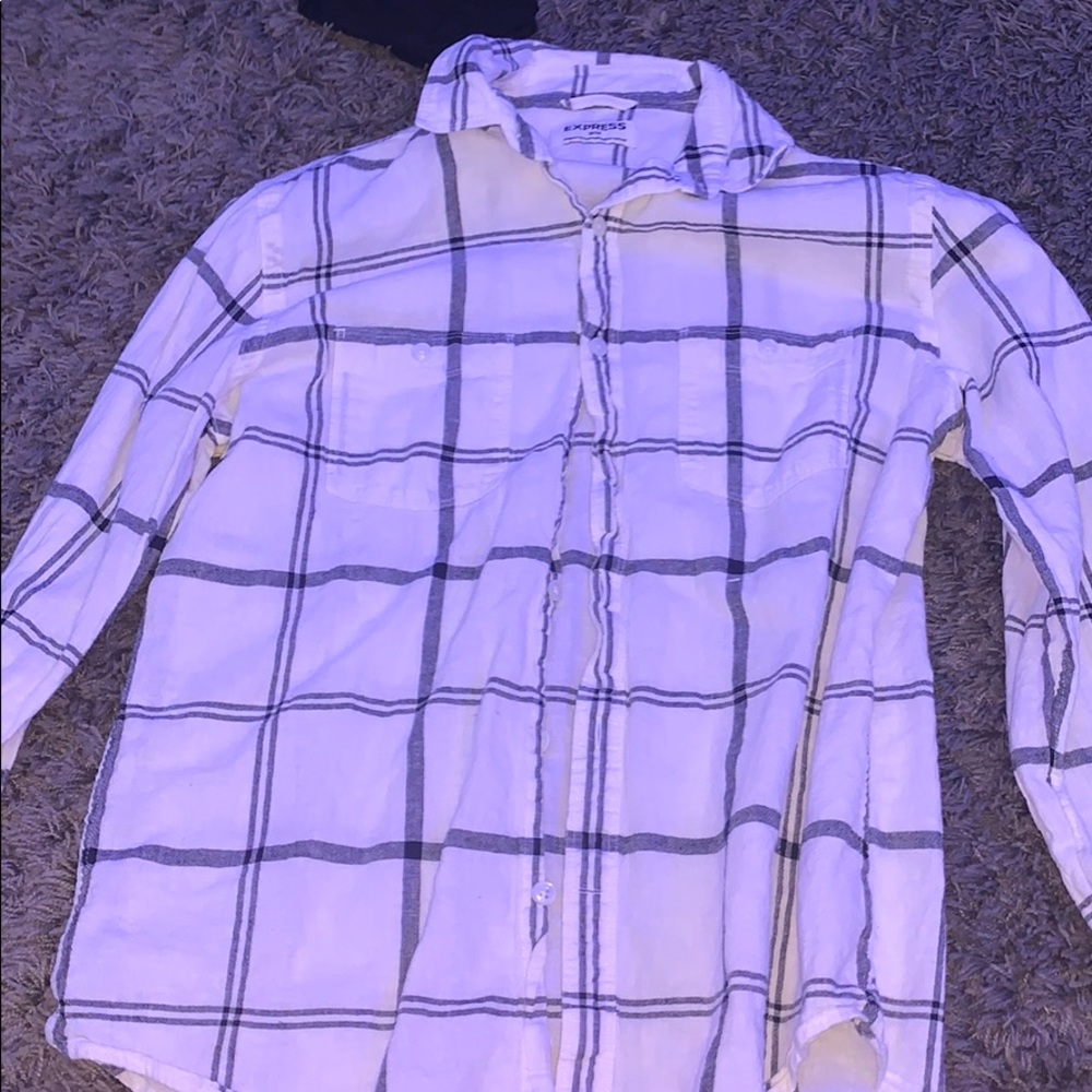 grey and white flannel